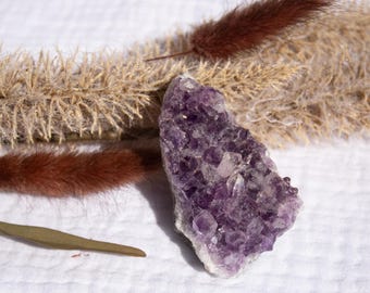 Raw Amethyst Crystal Cluster: Natural Purple Healing Stone