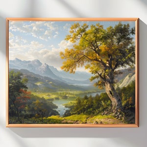 Tranquil Valley - Instant Download PRINTABLE Art | Vintage Print | Landscape Painting | Digital Download | Wall Art | Vintage Style