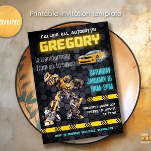 Printable Invite, Transformers Rise of the Beasts Birthday Invitation ...