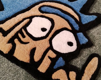 Head of Rick Sanchez (Rick and Morty) - Hand Tufted Rug
