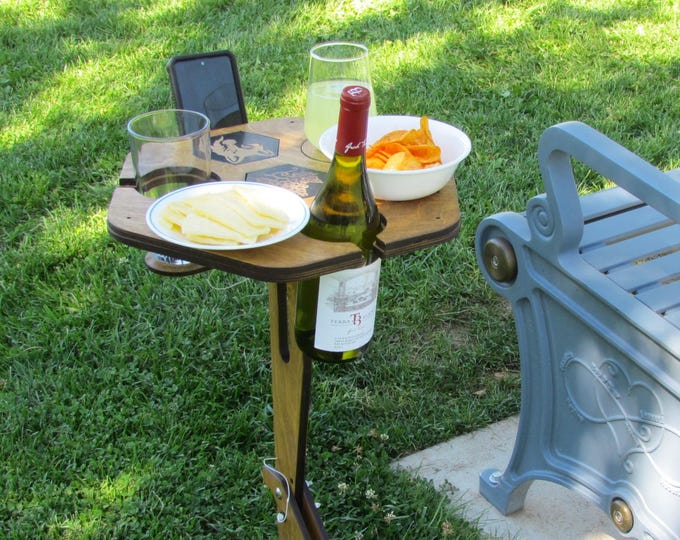 Style 1 - Portable Beer, Wine, and Snack Table >> Outdoors * Backyard * Beach * Camping