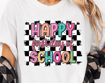 Camiseta de primer día de clases con colores cómodos, camiseta retro para maestros