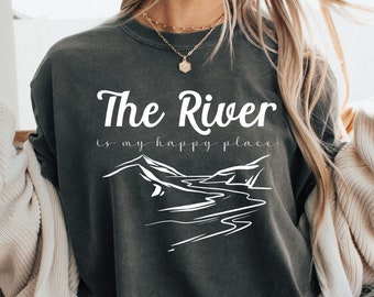 Camiseta River Life Comfort Colors, camiseta retro de vacaciones de verano