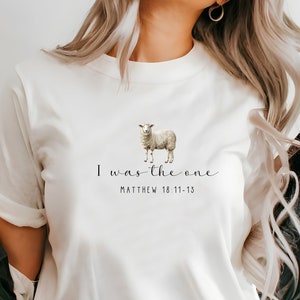 Parable of the lost sheep shirt, sheep tshirt, christian faith worship bible shirt, Religious gift, faith based clothing, minimalist shirt