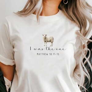 Parable of the lost sheep shirt, sheep tshirt, christian faith worship bible shirt, Religious gift, faith based clothing, minimalist shirt