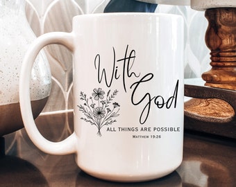 Tazza da caffè cristiana, versetto della Bibbia, regalo ispiratore