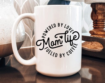 Mom Life kaffemugg, mors dag-present, 450 ml keramik