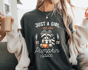 Pumpkin Spice Comfort Colors Tee, Autumn Coffee Lover Shirt