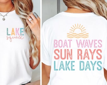 Lake Squad-T-shirt, T-shirt voor zomervakantie, T-shirt voor familiecamping