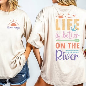 Summer Vibes T-shirt, Retro Summer, Life is Better on the River Trendy Summer Shirt, Comfort Color River Lake Vacation Shirt, Summer boat
