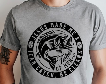 Fisher of Men Christian T-Shirt, Bible Verse Graphic Tee