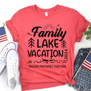 Family Lake Vacation 2024, Family Vacation Matching Family Shirts, Family Lake Camping Trip, Familiereünie Shirts, bijpassende familieshirts