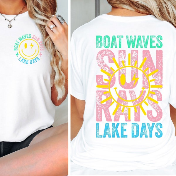 Summer Vibes T-shirt, Retro Summer, Boat waves, Sun Rays, Lake Days Trendy Summer Shirt, Lake Day Shirt,  Sunshine Summer Shirt,Summer boat