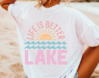 Camiseta "La vida es mejor en el lago", camiseta "Días de verano en el lago"