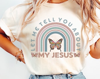 Comfort Colors Christian T-shirt, Oversized Aesthetic Jesus Shirt