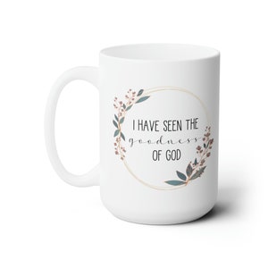 Floral Christian Coffee Mug, Bible Verse Gift image 3