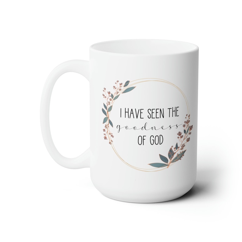 Floral Christian Coffee Mug, Bible Verse Gift image 3