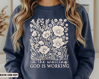 Christian Floral Sweatshirt, Religious Bible Verse Pullover