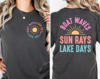 T-shirt Summer Lake Days, T-shirt graphique aux couleurs confortables