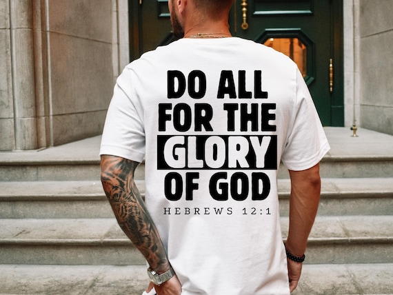 Christian Runner's Tee, Do All for the Glory of God Shirt, Unisex Gospel Tshirt, Athlete Gift, Religious Athletics Top, Men's Faith Tshirt