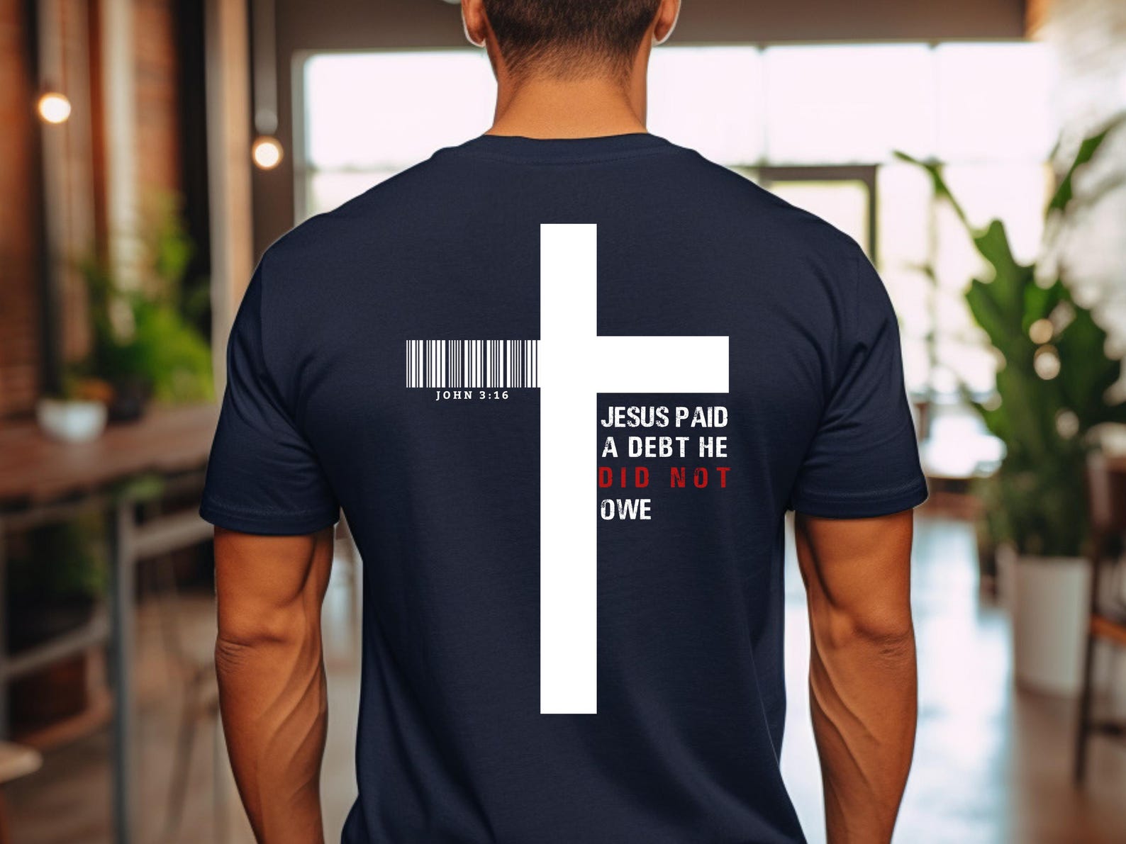 Christian Easter Cross Barcode T-shirt, John 3:16 Religious Tee - Etsy