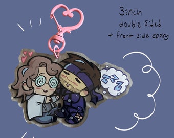 Solid Snake and Otacon Otasune[OVERSTOCK] - Metal Gear Solid Epoxy Acrylic Keychain