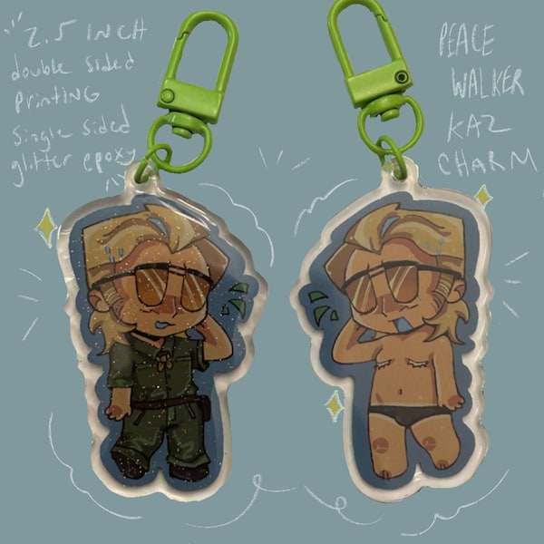 Kazuhira Miller - Metal Gear Solid Glitter Epoxy Charm