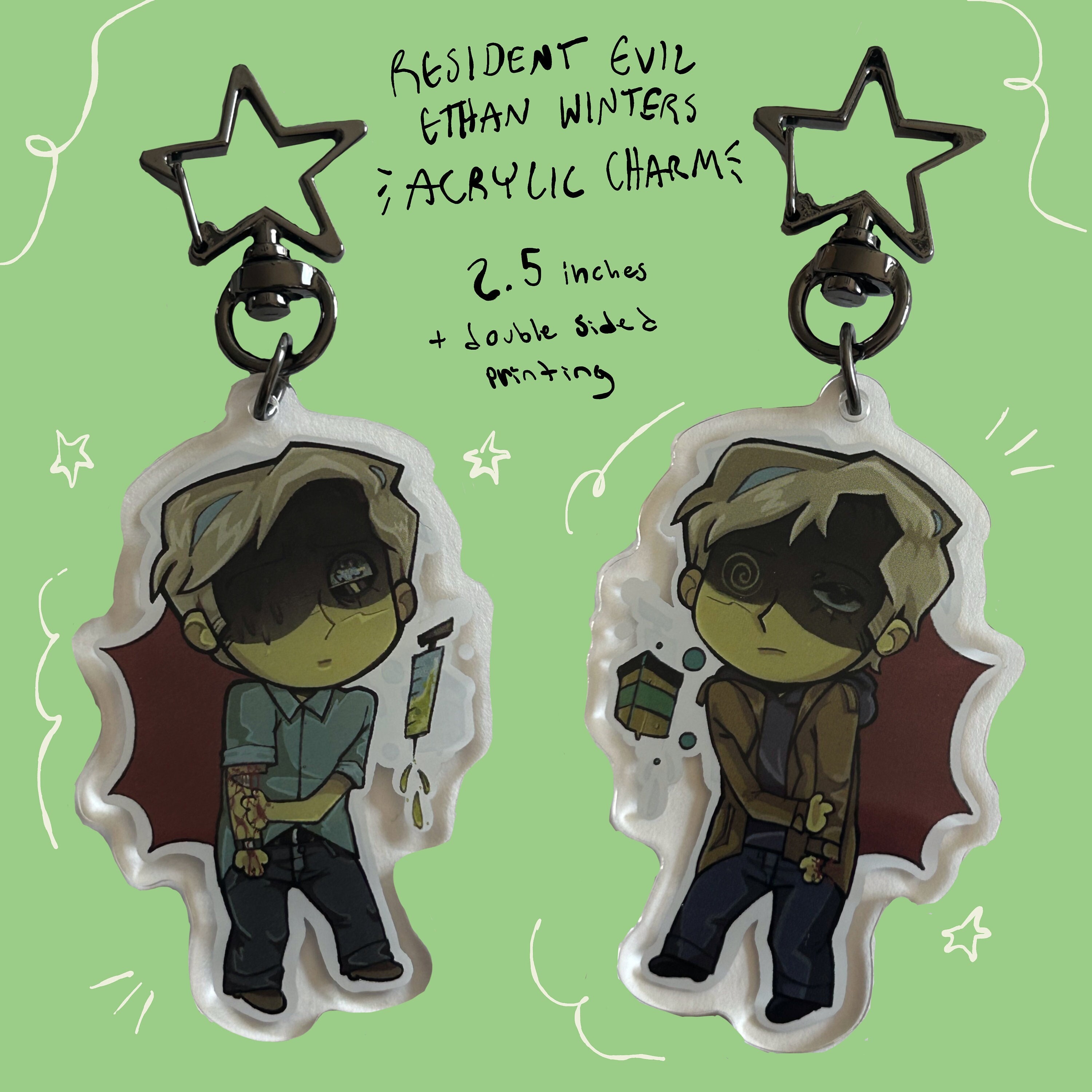Ethan Winters - Resident Evil Acrylic Charm Keychain - Etsy