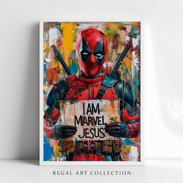 Deadpool | Deadpool Poster | Deadpool 3 | Wall Art Print Wall Décor | Deadpool Watercolor Art Print | Deadpool Printable Art