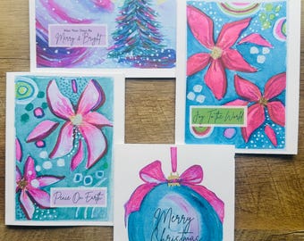 De Merry & Bright grillige kerstcollectie: vrolijke aquarelkerstkaarten