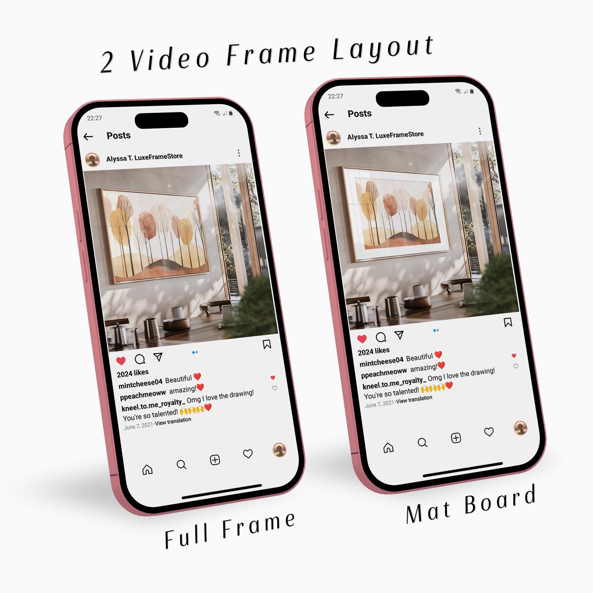 Video and Frame Mockup Bundle | Horizontal Frame Video and Still Image ...
