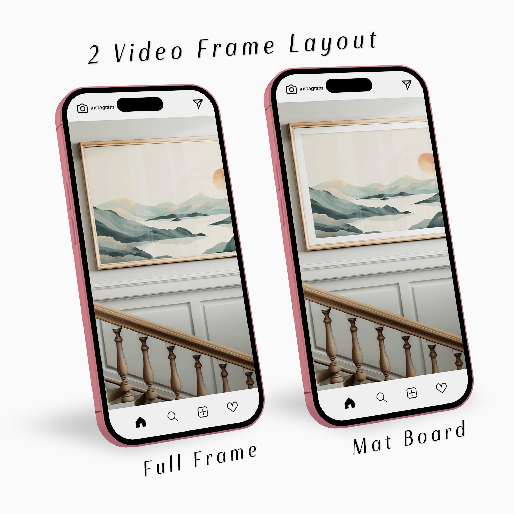 Example Frame Short Video Video Frame Mockup for Tiktok, Shorts, Reels, 2x3 Horizontal Thin ...