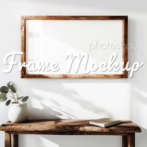 Samsung TV Frame Mockup 16x9 Ratio PSD, Smart Object Editable, Digital Art Display for Living Room Interior, High-Resolution Mockup Design