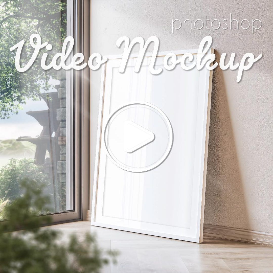 Video Frame Mockup, DIN A ISO PSD Animated Seamless Loop Frame Video ...