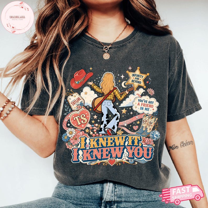 Koszulka vintage „Wiedziałem, że wiedziałem, że cię znam”, koszulka TS i Toy Story 5 „Przyjaźń”, koszulka Woody'ego Buzza Lightyeara, pasująca koszulka rodzinna z motywem Disneyland Toy Story zdjęcie 1