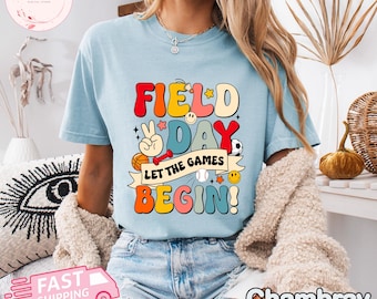 Field Day Let The Games Begin Shirt, Let The Games Begin Shirt, School Fun Day Tee, Teacher Gift For Field Day, Game Day Shirts For Students