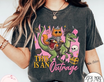 Comfort Colors This Is An Outrage Shirt, Princess Donut Cat Tshrit, Dungeon Crawler Carl Tee, Gift For LitRPG Lovers, Book Series Apparel