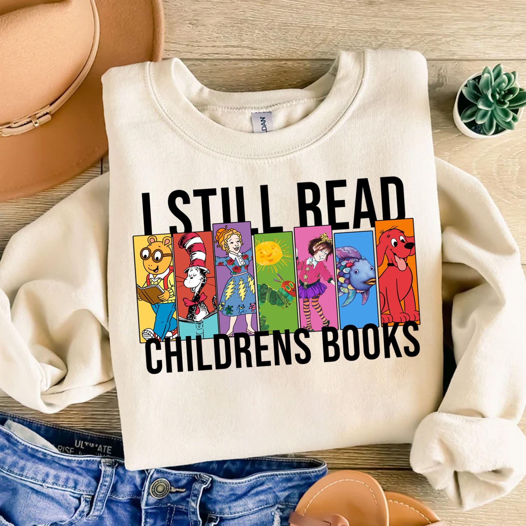 Unisex T-Shirts [Out of Print] Mo Willems / Knuffle Bunny Tee (Vintage Turquoise) Knuffle Bunny unisex book t-shirt — Out of Print