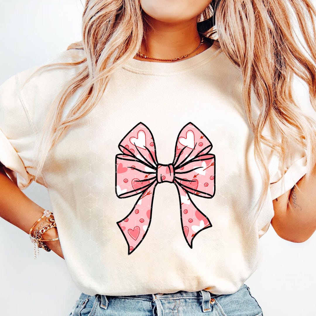 Valentine Bow Long Sleeve Crewneck Top