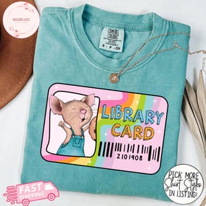 Children&#39;s Book Library Card Shirt  Library Card Sweatshirt,Cartoon Book Lover Shirt,Bookworm Kids Tee,Bookish Kids Gift, Children Books Tee