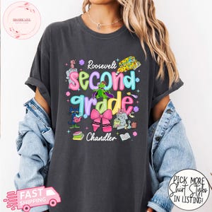 Custom Teacher Name Shirt, Second Grade Teacher Shirt, Back to School Teacher Tee, Teacher Appreciation Gift, Custom 2nd Grade Teacher Shirt
