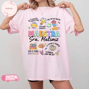 Custom Maestra Teacher Back To School Shirt,Personalized Maestra Teacher Shirt,Spanish Teacher Shirt Gift,Teacher Life, Teacher Appreciation