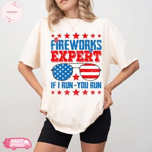 Fireworks Director If I Run You Run Shirt Funny 4th of July Tee Independence Day Tee Firework Shirt Patriotic Shirt Star and Stripes USA Tee