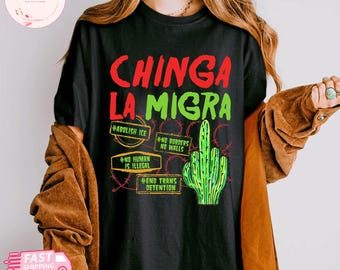 Abolish Ice No Human Is Illegal Comfort Colors Tee, Anti Ice Shirt,Anti Trump, Protect Immigrants, Chinga La Migra, No Human Is Illegal, FDT