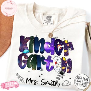 Back To School Shirt, First Day of School Shirt, Outer Space Theme Shirt, Kindergarten Shirt, Galaxy Pre K Teacher, Planet Tee, Teacher Gift