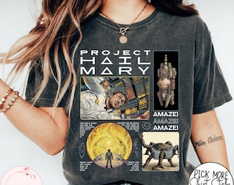 Project Hail Mary Vintage Shirt, roject Hail Mary Inspired Graphic Tee, Cute Astronomy Gift for Her