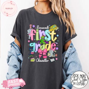 Custom Teacher Name Shirt, First Grade Teacher Shirt, Back to School Teacher Tee, Teacher Appreciation Gift, Custom 1st Grade Teacher Shirt