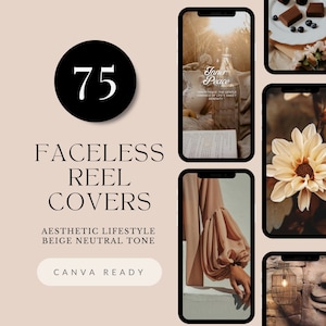 Instagram Reel Templates, Reel Covers,Faceless Templates,Faceless Reels,Aesthetic Reel,Boho,Neutral Tone,Instagram Templates,PLR,MRR,Reels