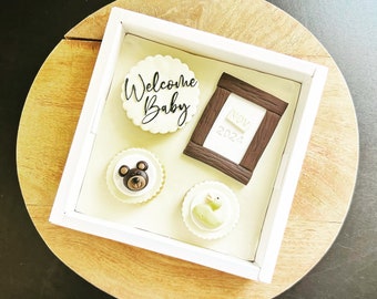 Baby announcement cookie picture box- gift