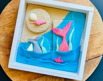 Cookie picture box Mermaid themed - Party, gift, food, mothers day giant cookie biscuit